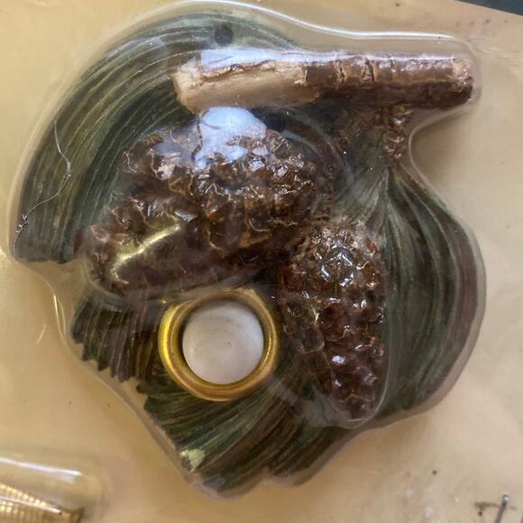 Pine Cone Illuminated Doorbell Lighted Button HP Vicki Anderson NOS VICKILANE - Picture 2 of 10